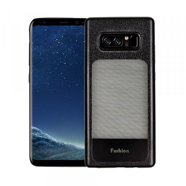 Wholesale Galaxy Note 8 Window Design Fashion TPU Case (Black)